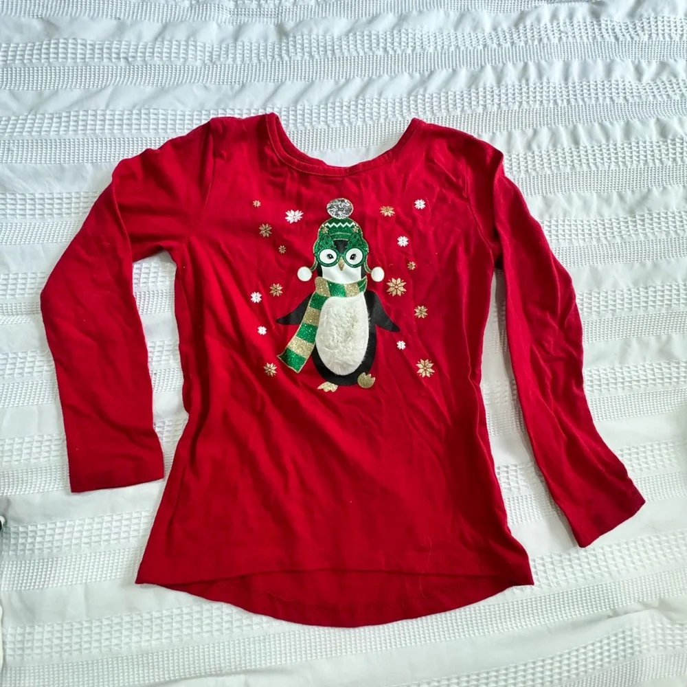 The children’s place Christmas penguin long sleeve tee